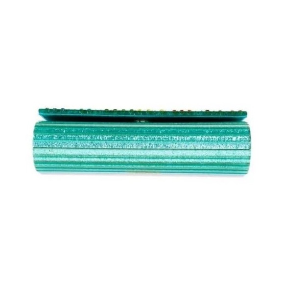 Kurt Geiger Women's Blue Party Glitter Envelope Clutch - Picture 7 of 8